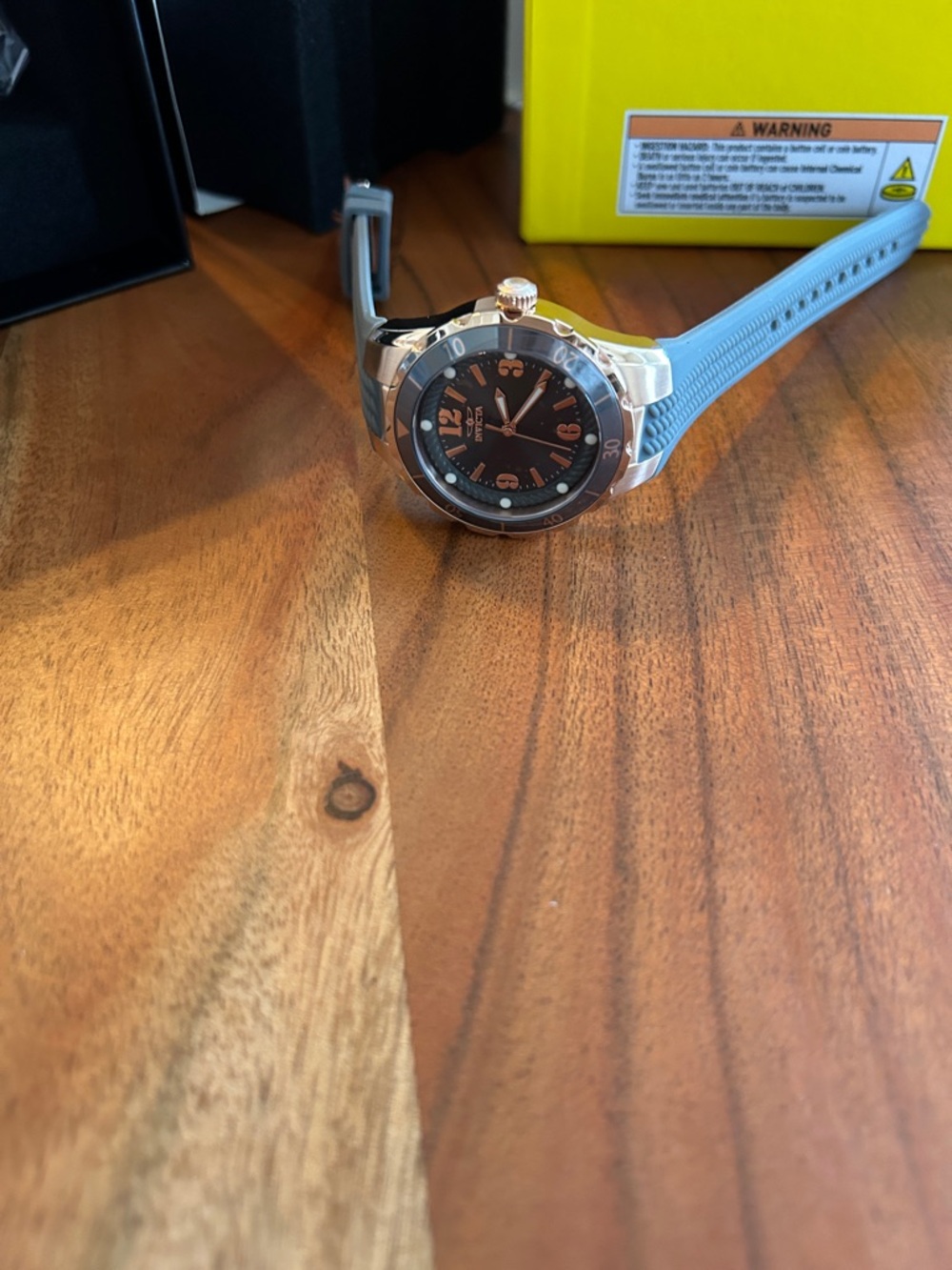 Woman’s rose gold & gray silicone watch brand new